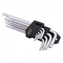 TORX Cr.V 9ks kľúče stredná dĺžka T10-T50 TORX9
