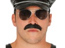 POLICAJNÉ OBLEČENIE SAMOLEPIACI fúzy, KRÁTKE ČIERNE