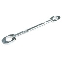 Hliníková strieborná vzpera riadidiel pre 22mm riadidlá Racing Force