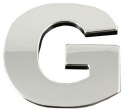 Nálepka Emblém Chrome 3D Číslo Písmeno Písmeno G