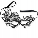 OPENWORK LACE MASK, čierny benátsky prevlek