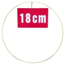 ZLATÝ prsteň/ráfik na lapače snov a makramé 18 cm