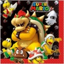 SUPER MARIO a LUIGI obrúsky narodeninové 33cm 20 ks