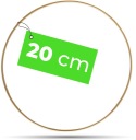 Kovový prsteň GOLD MAT, lapač snov, 20 cm