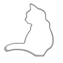 Vykrajovačka Kitty, vykrajovačka mačiek, sediaca mačka, na perníčky, 7 cm