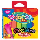 COLORINO Neónová plastelína, 6 farieb