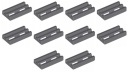 LEGO Grill tanier 1x2 Tmavošedý Tmavošedý sivý 10 dielikov 4210631 2412b