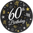 Taniere k 60. narodeninám Black Gold Paper 6 ks