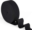 PLOCHÁ GUMA pletená 50mm - 5m Čierna 5cm