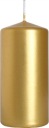 Sviečka valcová BISPOL GOLD METALLIC sviečka 10cm
