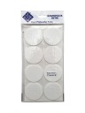 Plstené podložky na okrúhle stoličky, biele, okrúhle, 5,5 cm - 8 ks.