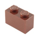Kocka LEGO 3004 Tehla 1x2 hnedá hnedá