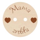 Ozdobný gombík MOM MADE dekor VEĽKÁ nášivka