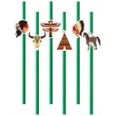 SLAMKY zelený INDICKÝ Indický WIGWAM totem x6