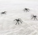 BIELA ​​PAVUČINA SO 4 HALLOWEENSKÝMI DEKORÁCIAMI PAVÚKMI
