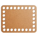 šedý základný košík dno 10x13cm HDF obdĺžnik