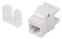 UTP cat.6 (8P8C) RJ45 LSA keystone modul biely