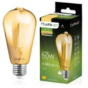 E27 EDISON ST64 LED žiarovka 6W JANTAROVÁ FILAMENT DEKORATÍVNA JANTAROVÁ