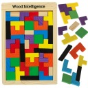 DREVENÉ PUZZLE TETRIS PUZZLE MONTESSORI BLOCKS 3D LOGICKÁ HERNÁ SÚPRAVA