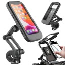 Držiak telefónu na bicykel pre váš telefón, vodotesný, uzamykateľný, otočný o 360 stupňov