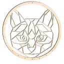 Drevená decoupage základňa pre makramé mačku 7