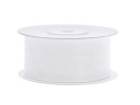 BIELA ​​ŠIFÓNOVÁ STUHA 38mm/25m DEKOR