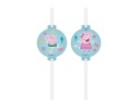 Narodeninové slamky Peppa Pig - 4 ks