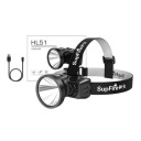 SUPERFIRE NABÍJAČNÁ ČELOVKA VÝKONNÁ HLAVOVÁ LAMPA USB LED LAMPA IP42