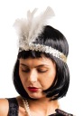 Čelenka s perím vo flitrach Charleston Silver Years Retro 40' 20' 20 40