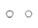 Kožené očká, kovové fi 5 mm (5/10/5), SILVER 20 set