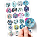 ZNAČKOVÉ NÁLEPKY HATSUNE MIKU SUPER KVALITA 24KS