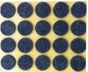 PLSTENÉ PODLOŽKY na stoličky, nábytok, stoly, ČIERNA samolepiaca fi 20mm, 20ks