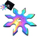 Vrhací nôž SHURIKEN DÚHOVÁ ŠÍPKA + Púzdro