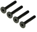 10x M6x40mm skrutka s panvovou hlavou Čierna skrutka na nábytok Metrická skrutka