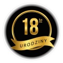 Nálepky darčeková torta na oslavu 18. NARODENIN 48 ks