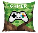 GAMER pre fanúšikov minecraftu obliečka na vankúš jasiek 40x40 zamat VELVET