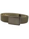 Olivovo - khaki popruhový opasok s prackou, 4 cm