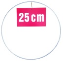 STRIEBORNÝ prsteň/ráfik na lapače snov a makramé, 25 cm