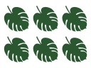 MONSTERA kartičky na stolovanie, havajské dekorácie x6