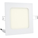 LED STROPNÉ SVIETIDLO, ZÁPUSTNÉ, TEPLO BIELA ​​6W 230V Štvorcové