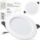 LED PANEL ZAPAPÚŠENÝ STROPNÝ BLESK, okrúhly, 6W TEPELNÁ LAMPA