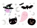 UMÝVAJÚCE SADY TETOVANIA HALLOWEEN BATS