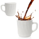 BIELY PORCELÁNOVÝ UNIVERZÁLNY TRADIČNÝ hrnček S UCHÁČKOM NA KÁVU A ČAJ