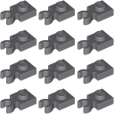 LEGO Plate Mod 1x1 klip tmavosivá DBG 6489464 4085d - 12ks