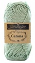 Priadza Scheepjes Catona 402 / strieborná zelená