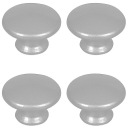 4x NÁBYTKOVÁ KĽÚČKA ZÁSUVKY K SKRINÍK, MATNÝ CHROM fi 40mm VEĽKÁ