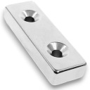 NEODYMOVÁ TAŠKA MAGNET OTVORY NA SKRUTKY SILNÝ 40x10x3 OTVOR 2x4mm