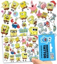 UMÝVAJÚCE DOČASNÉ TETOVANIE PRE DETSKÉ DETSKÉ SPONGEBOB ORIGINÁLNE VZORY
