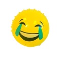 Nafukovacia gumená lopta so smajlíkmi emoji hrotmi