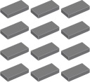 LEGO dlaždice 1x2 tmavosivá 4211052 3069b - 12 kusov